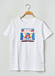 Tricou guler rotund alb NIKE enfant