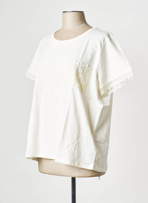 Tricou guler rotund bej BREAL femme