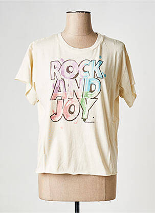 Tricou guler rotund alb LEON & HARPER femeie