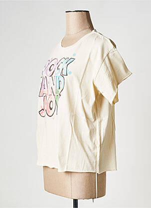 Tricou guler rotund alb LEON & HARPER femeie