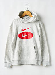 Hanorac cu glugă guler rotund gri NIKE garcon
