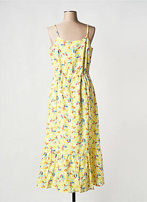Rochie midi guler rotund galben EKYOG femeie