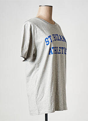 Tricou guler rotund gri BIZANCE femeie