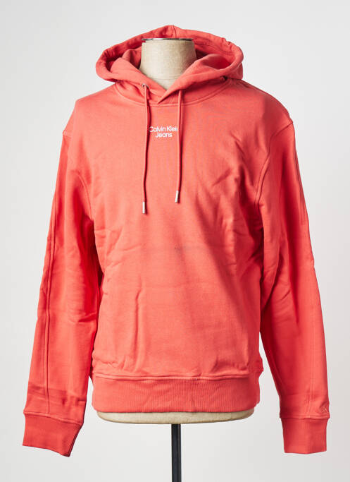 Hanorac cu glugă roșu CALVIN KLEIN bărbat