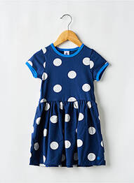 Rochie midi guler rotund albastru PETIT BATEAU fille