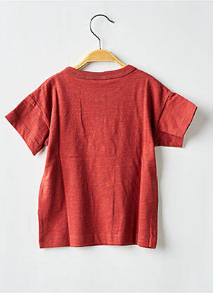 Tricou guler rotund portocalie PETIT BATEAU fată
