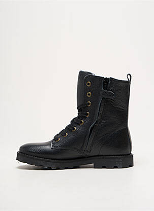 Botine/ghete închidere cu fermoar și șireturi vârf rotund negru SHOESME fată