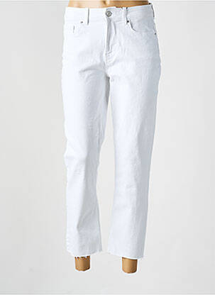 Blugi cu croială dreaptă alb PIECES femeie