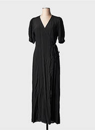 Rochie lungă guler în v negru LA FEE MARABOUTEE femme