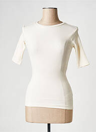 Tricou guler rotund alb KNOWLEDGE COTTON APPAREL femme