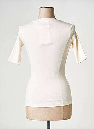 Tricou guler rotund alb KNOWLEDGE COTTON APPAREL femeie