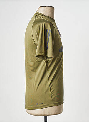 Tricou guler rotund verde ADIDAS bărbat