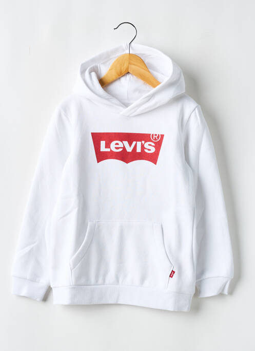 Hanorac cu glugă alb LEVIS băiat