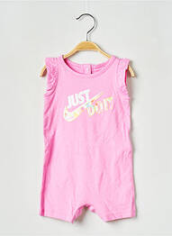 Salopetă scurtă guler rotund roz NIKE fille