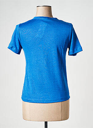 Tricou guler rotund albastru PETIT BATEAU femeie