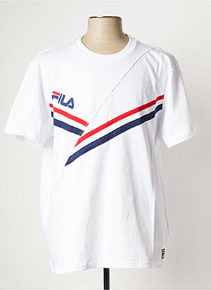 Tricou guler rotund alb FILA bărbat