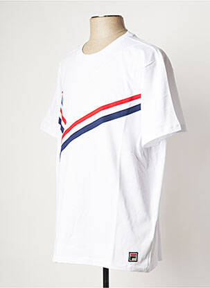 Tricou guler rotund alb FILA bărbat