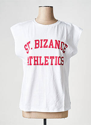 Tricou guler rotund alb BIZANCE femeie