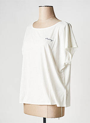 Tricou guler rotund alb ROXY femeie