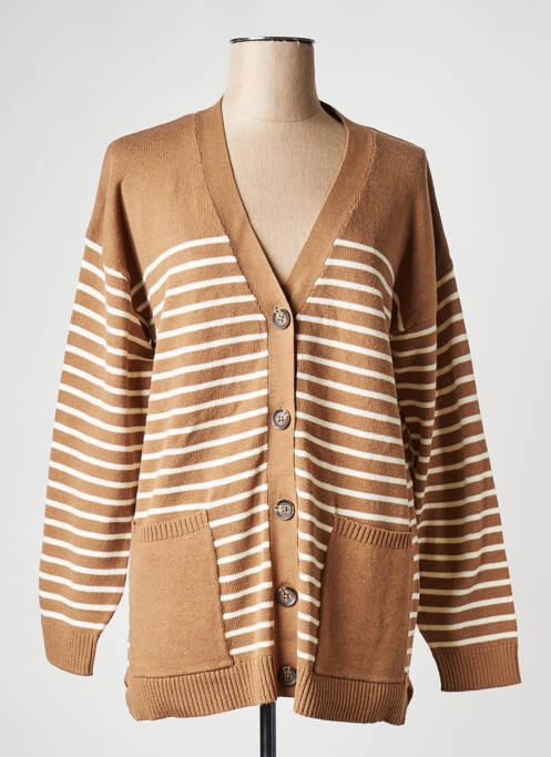 Vestă cu mâneci lungi maro VILA femeie