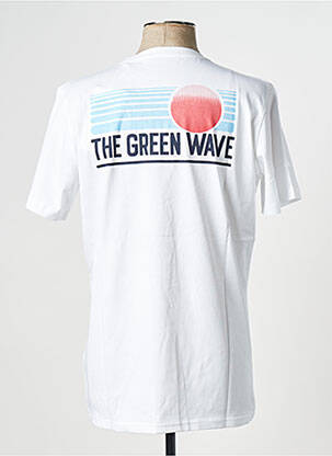 Tricou guler rotund alb KNOWLEDGE COTTON APPAREL bărbat