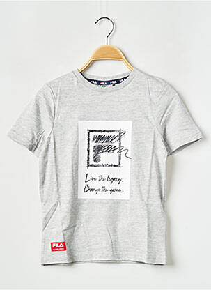 Tricou guler rotund gri FILA fată