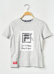 Tricou guler rotund gri FILA fille