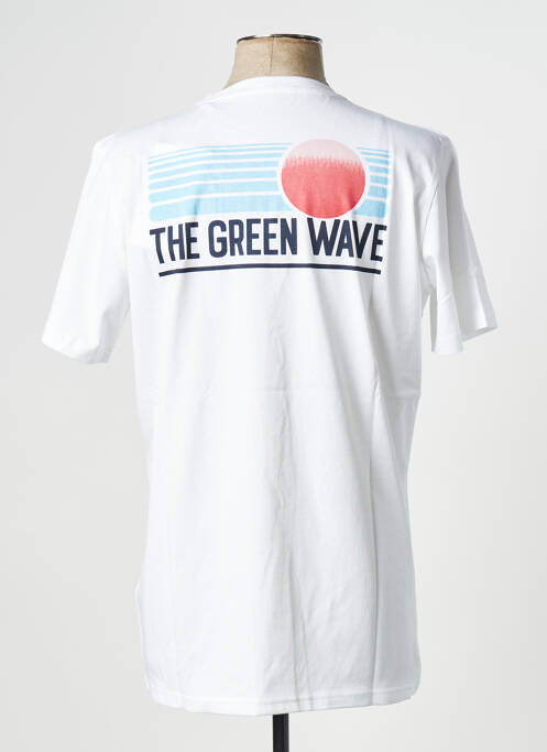 Tricou alb KNOWLEDGE COTTON APPAREL bărbat