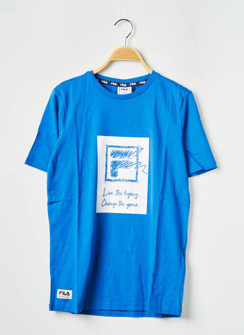 Tricou guler rotund albastru FILA fille