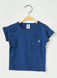 Tricou guler rotund albastru PETIT BATEAU garcon