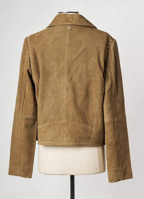 Geacă din piele verde IKKS femeie