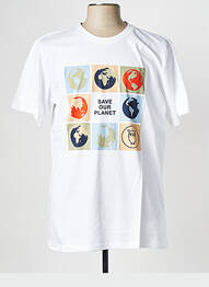 Tricou guler rotund alb KNOWLEDGE COTTON APPAREL homme