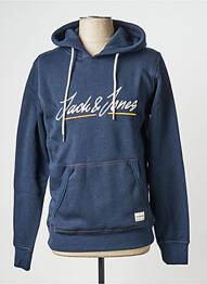 Hanorac cu glugă guler rotund albastru JACK & JONES bărbat