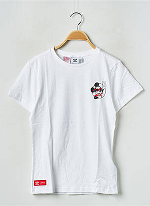 Tricou guler rotund alb ADIDAS copil