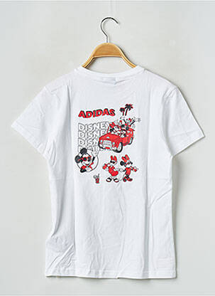 Tricou guler rotund alb ADIDAS copil