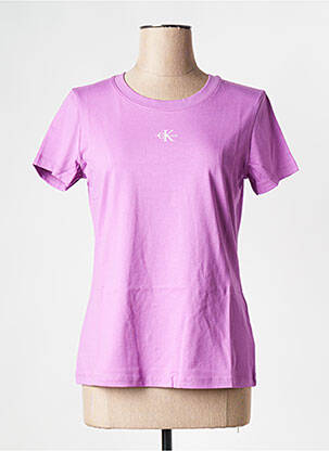 Tricou guler rotund violet CALVIN KLEIN femeie