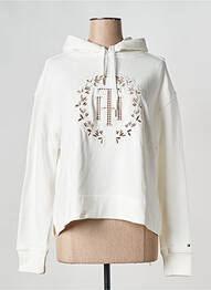 Hanorac cu glugă guler rotund alb TOMMY HILFIGER femme