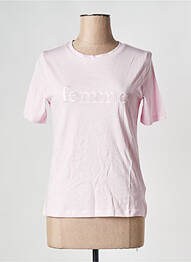 Tricou guler rotund roz B.YOUNG femeie