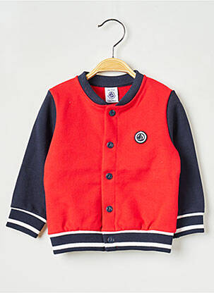 Geacă guler col înalt roșu PETIT BATEAU băiat