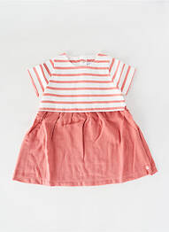 Rochie midi guler rotund alb PETIT BATEAU fille
