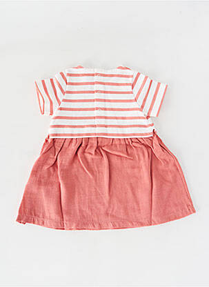 Rochie midi guler rotund alb PETIT BATEAU fată