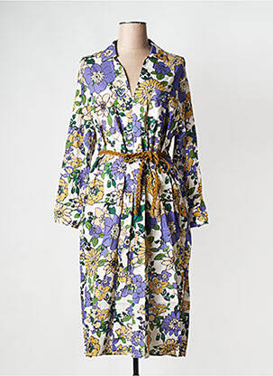 Rochie midi guler în v violet STELLA FOREST femeie