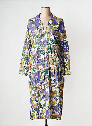 Rochie midi guler în v violet STELLA FOREST femeie