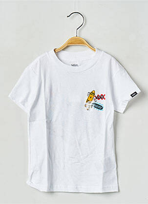 Tricou guler rotund alb VANS băiat