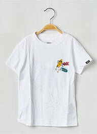 Tricou guler rotund alb VANS garcon