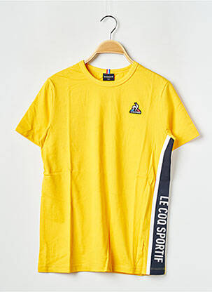 Tricou guler rotund galben LE COQ SPORTIF băiat