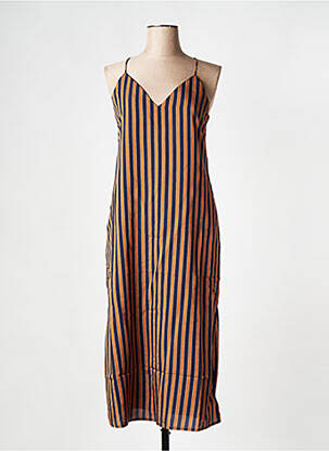 Rochie midi guler în v maro SEE U SOON femeie