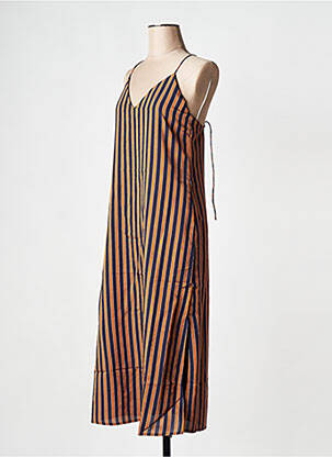Rochie midi guler în v maro SEE U SOON femeie