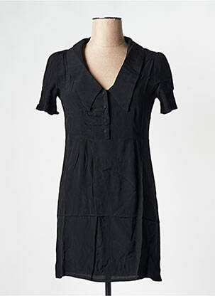 Rochie scurtă guler în v negru ARTLOVE femeie