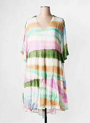 Rochie midi guler rotund verde ESSENTIEL ANTWERP femeie